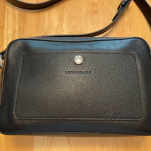 Longchamp Le Foulonne Leather Camera Bag - Black